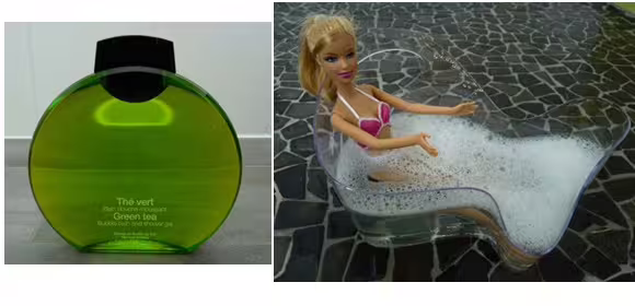 Barbie testant la bain au thé vert de Sephora