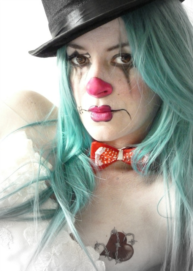 Make up Clown bw 02