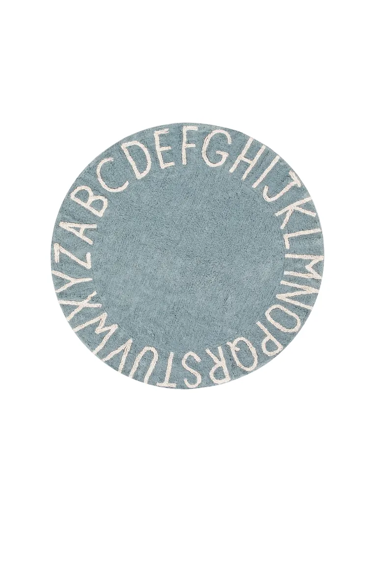 Tapis rond bleu danois