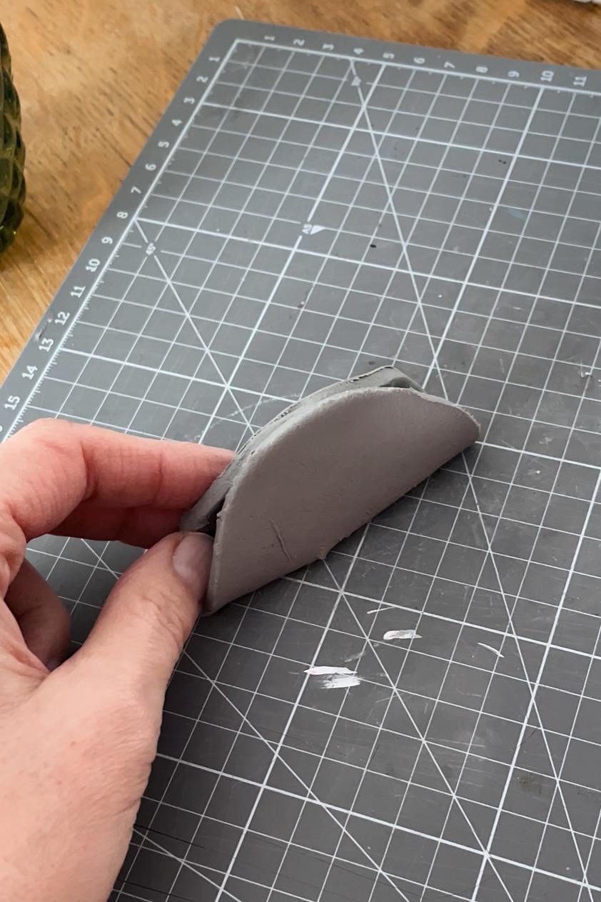 DIY fortune cookies en argile – étape de façonnage